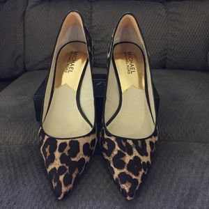 Michael Kors Leopard Print Kitten Heels